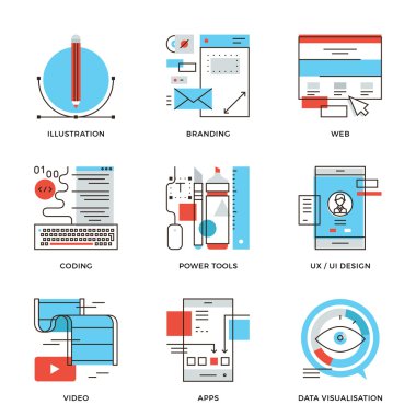 Grafik tasarım ve geliştirme simgeleri