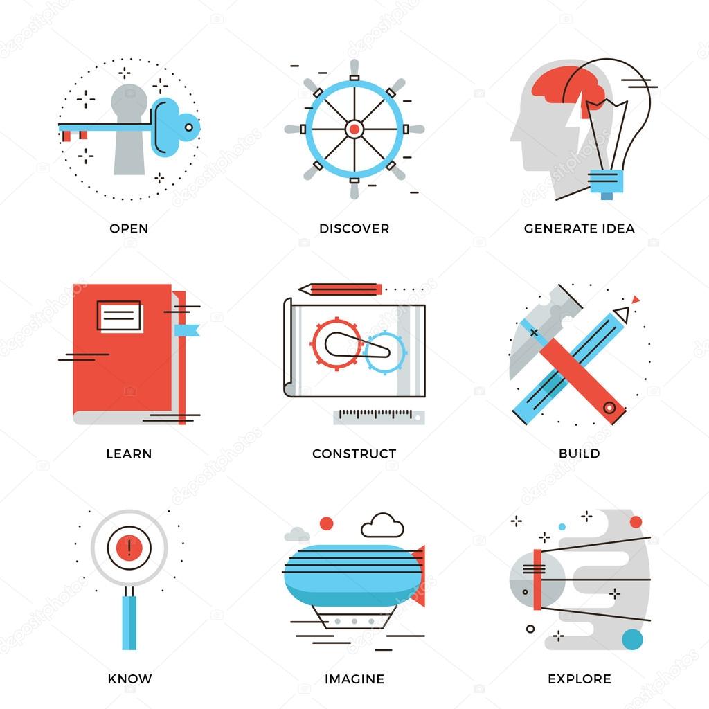 Imagination and thinking  icons