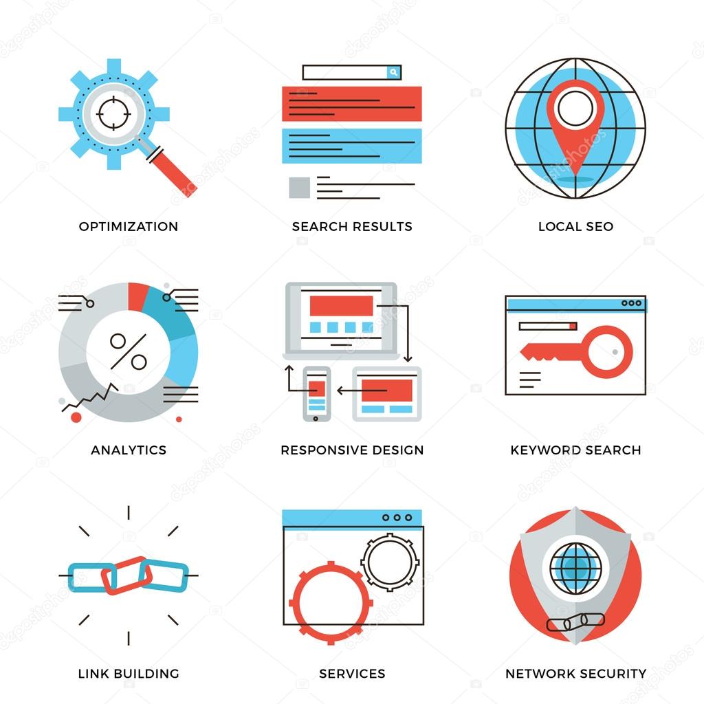 Search engine optimization  icons