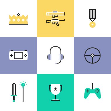 Indie oyun öğeleri simgeler