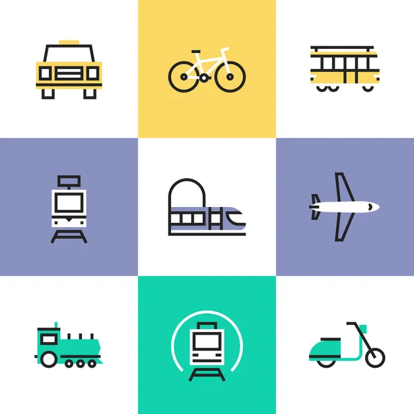 Public transportation icons set — Stock Illustration Public transportation icons set Royalty Free Stock Illustrations