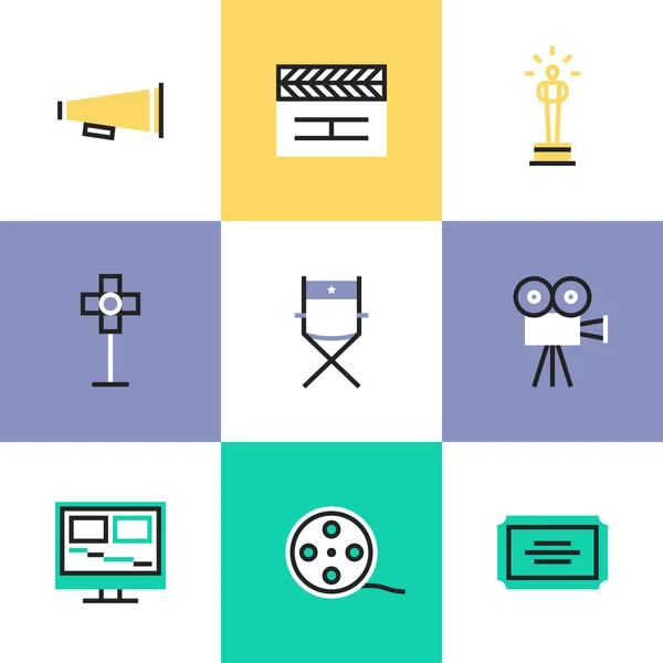 Video production  icons set Stock Vector