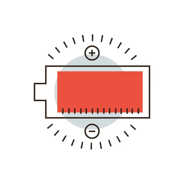 Batterij-indicator pictogram concept — Stockvector