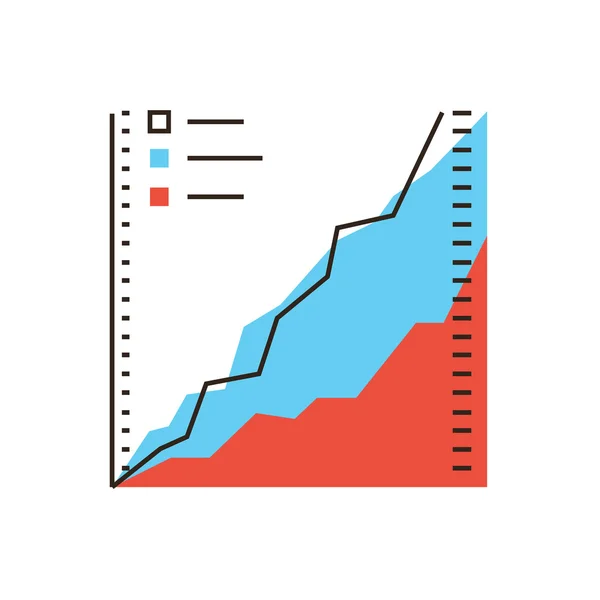 ANALISI DEI DATI ICON CONCEPT — Vettoriale Stock