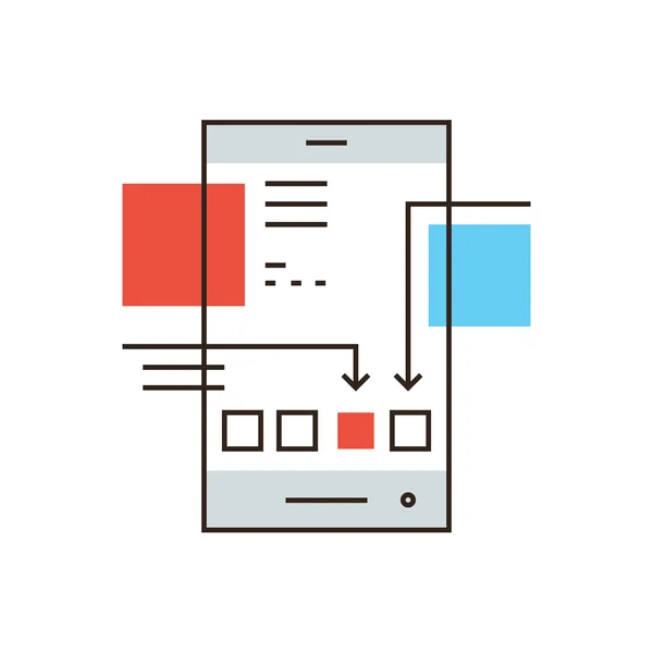 Concepto de icono de aplicación móvil — Archivo Imágenes Vectoriales