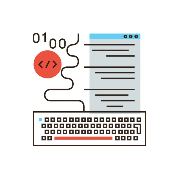 Concepto de icono de programación web — Archivo Imágenes Vectoriales