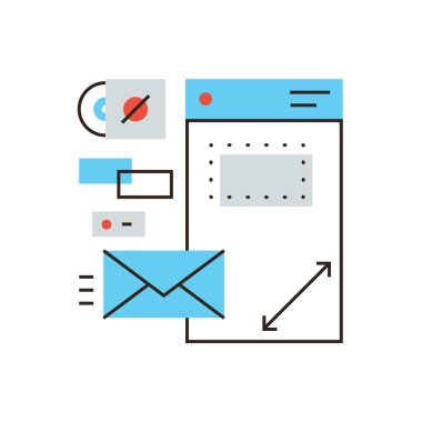 Marka kimliğini düz çizgi simgesi