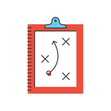 Taktik planı düz satırı simgesi