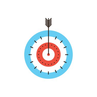 Başarı hedefleme düz satırı simgesi