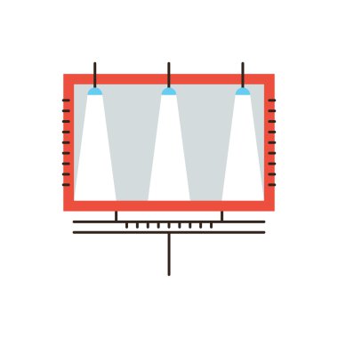 Açık hava reklam düz satırı simgesi