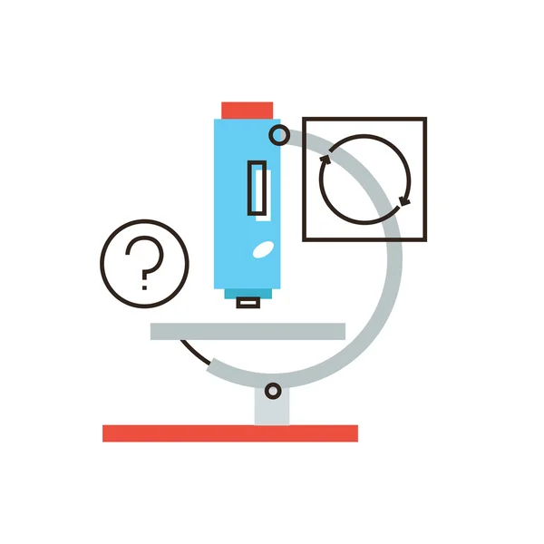 Laboratorium Microscoop platte lijn pictogram — Stockvector