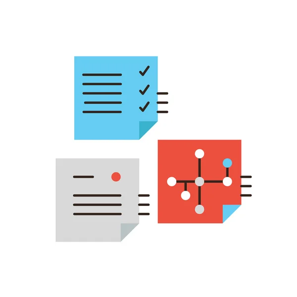 Planung Workflow Flatline-Symbol — Stockvektor