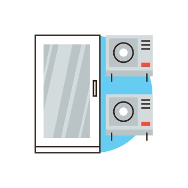 Air conditioner system   icon concept clipart