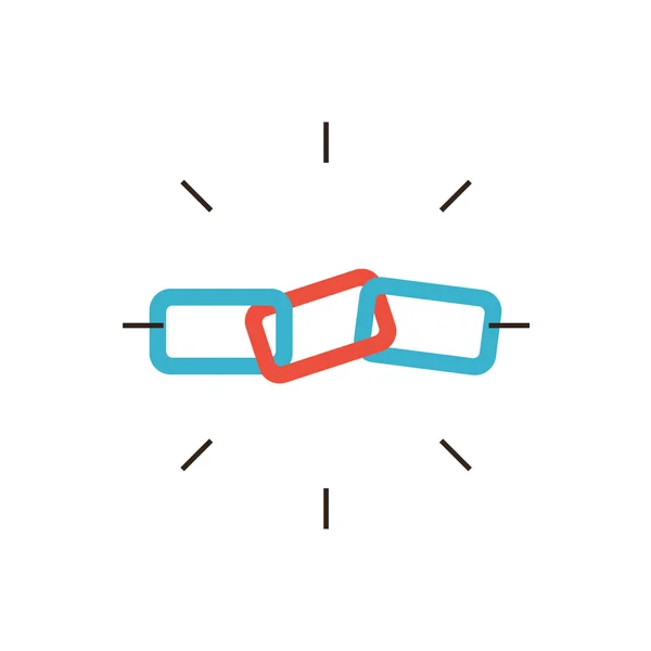 Link Building Icon Konzept — Stockvektor