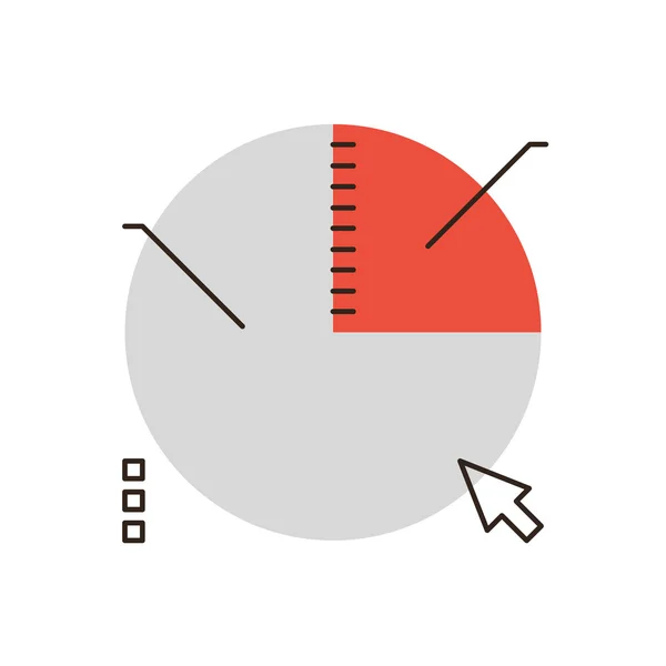 Bedrijfsconcept cirkeldiagram pictogram — Stockvector