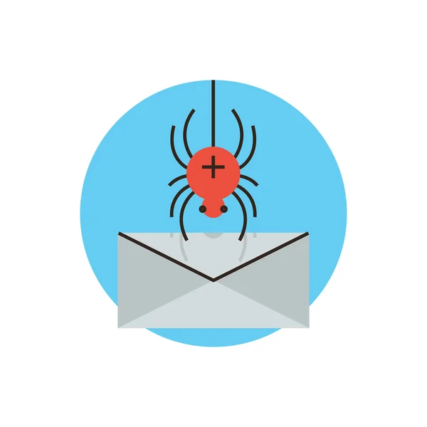 E-mail spyware pictogram concept — Stockvector