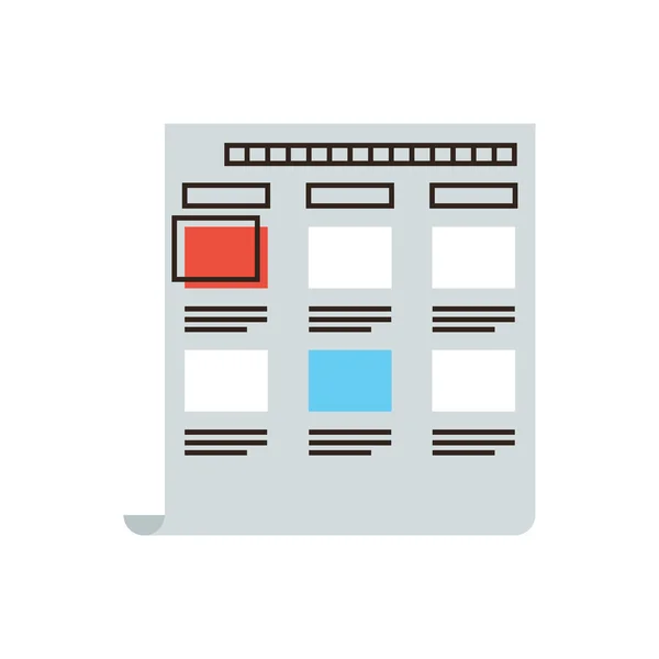 Storyboard flat line icon concept Vector Graphics