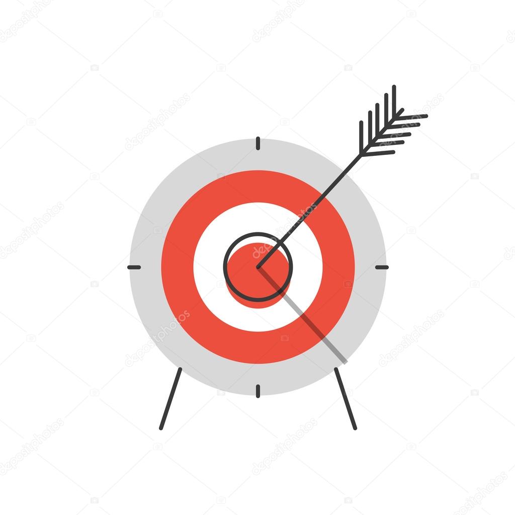 Success targeting  icon concept