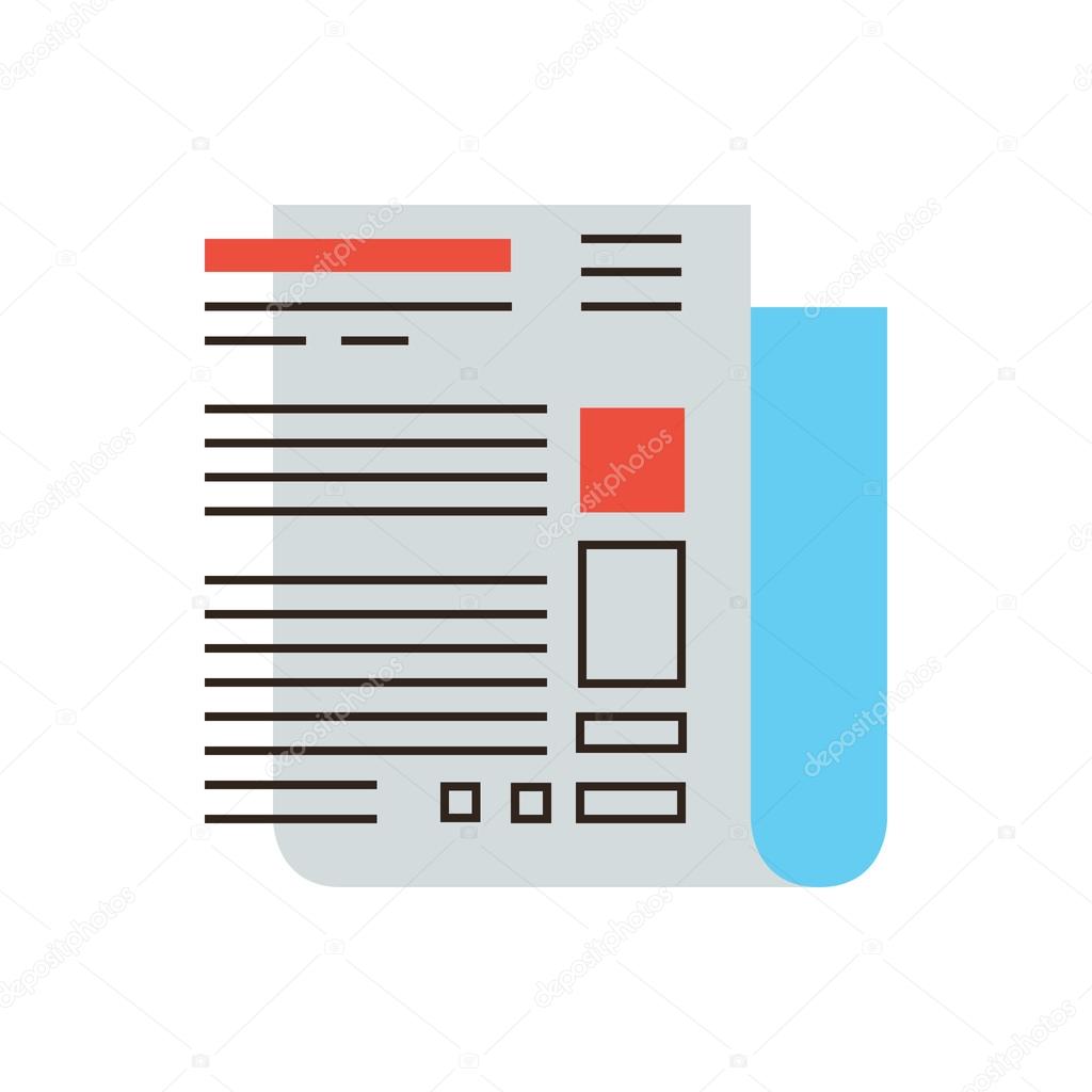 Abstract newspaper  icon concept