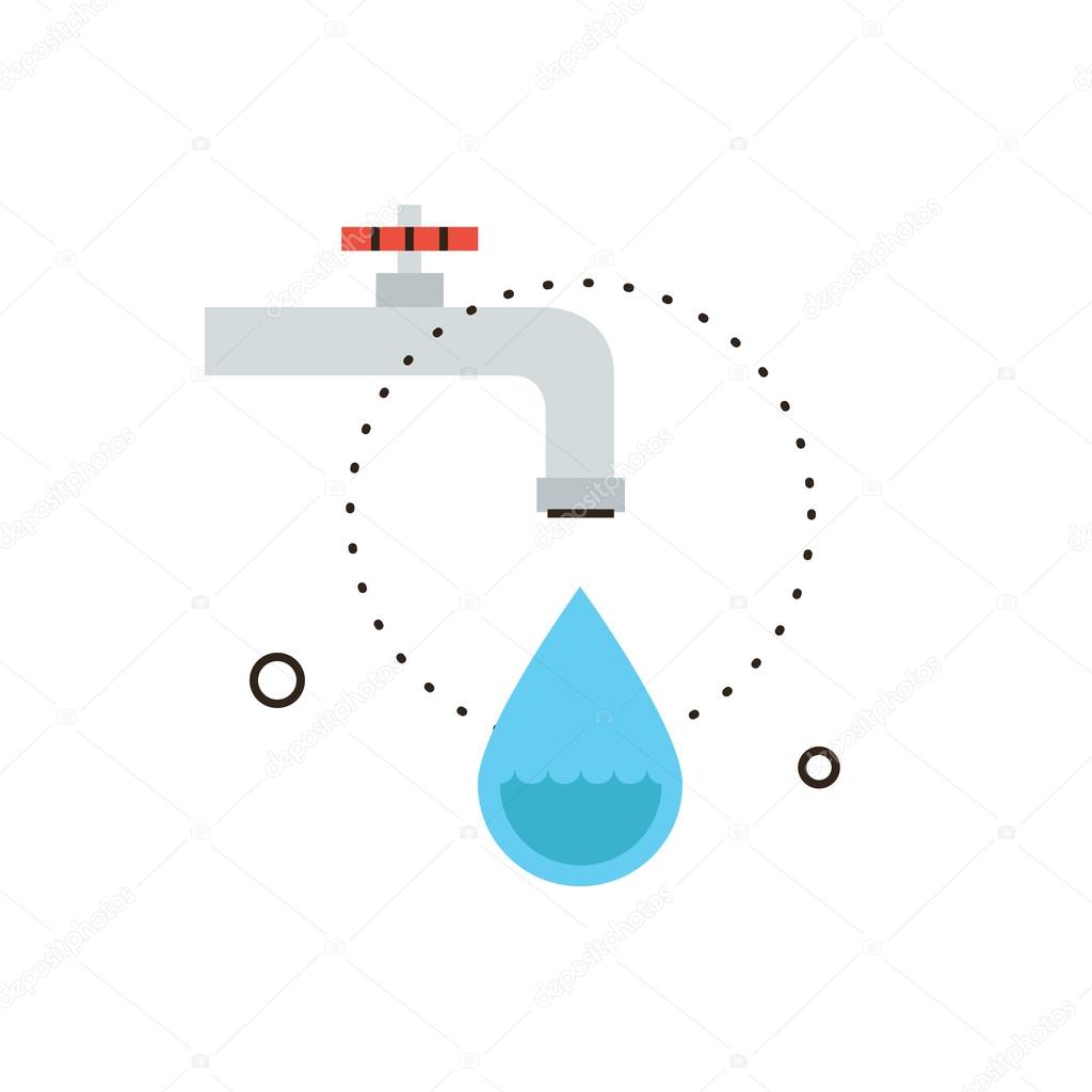 Dripping tap  icon concept