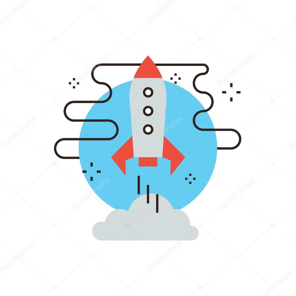 Shuttle launch   icon concept