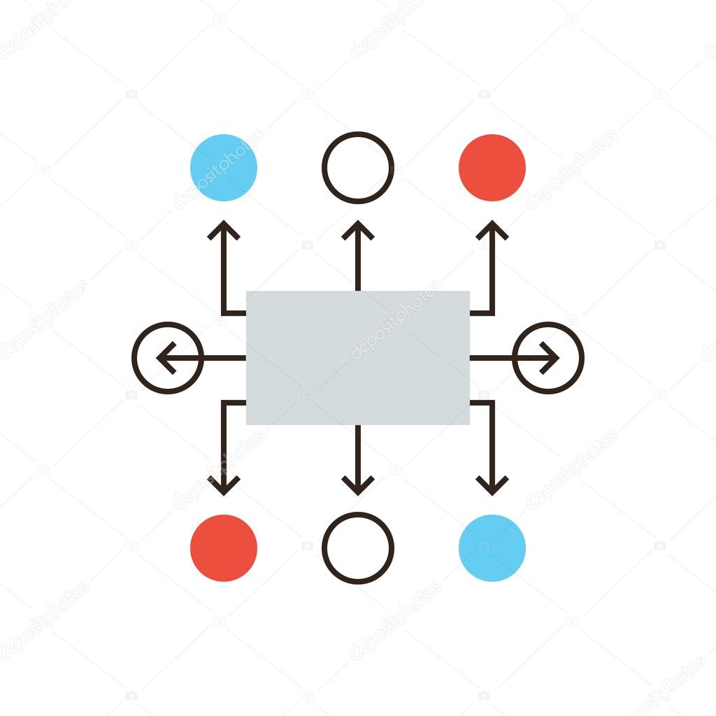 Organization flowchart  icon concept