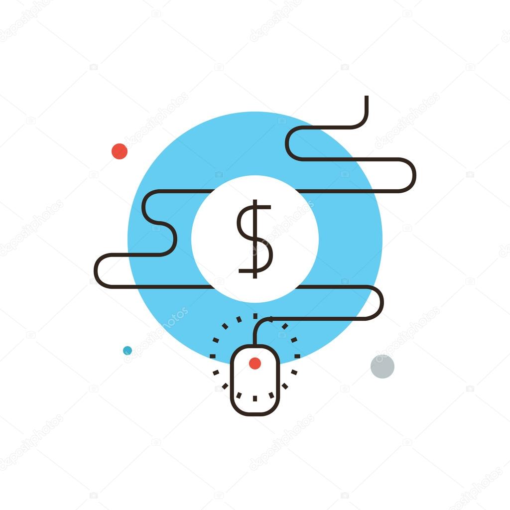 Pay per click  icon concept