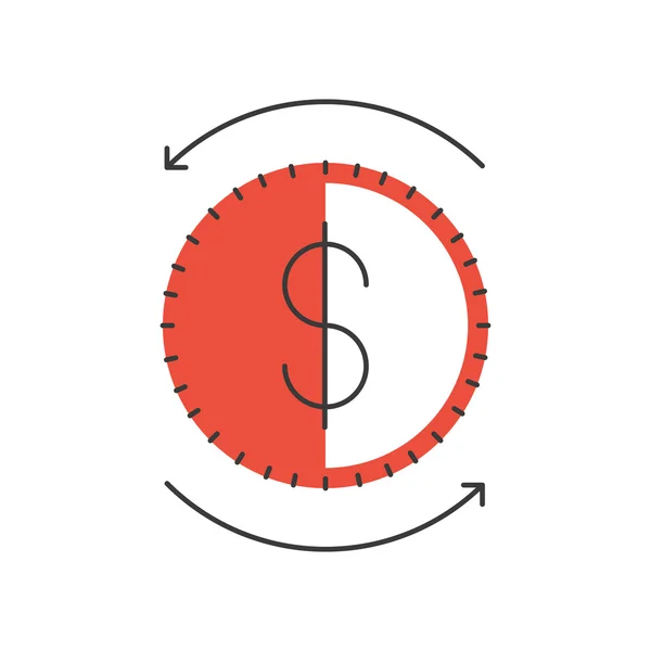 Долар обмін значок — стоковий вектор