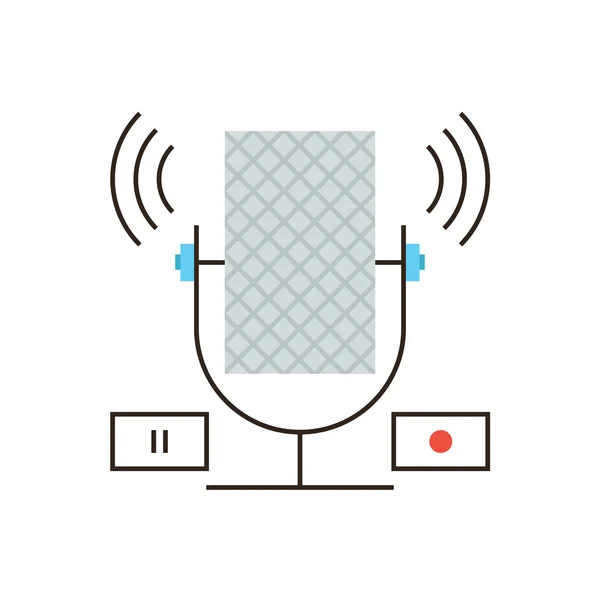 Icono de micrófono de estudio — Vector de stock