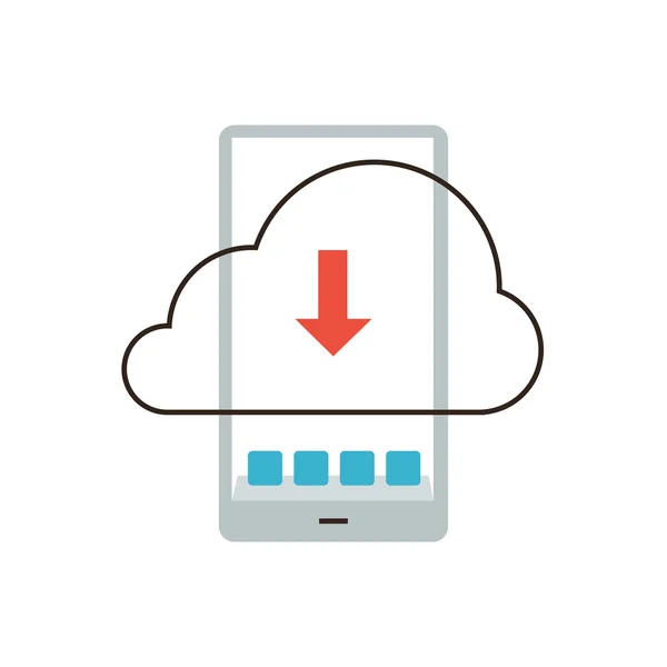 Mobile cloud icon — Stock Vector