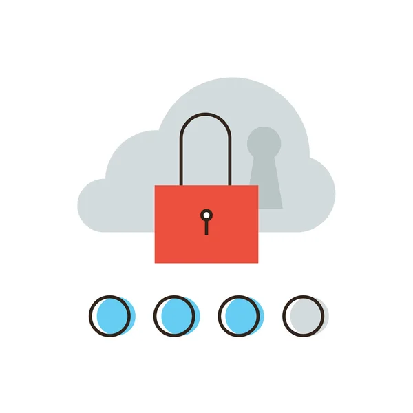 Cloud-Sicherheitsikone — Stockvektor