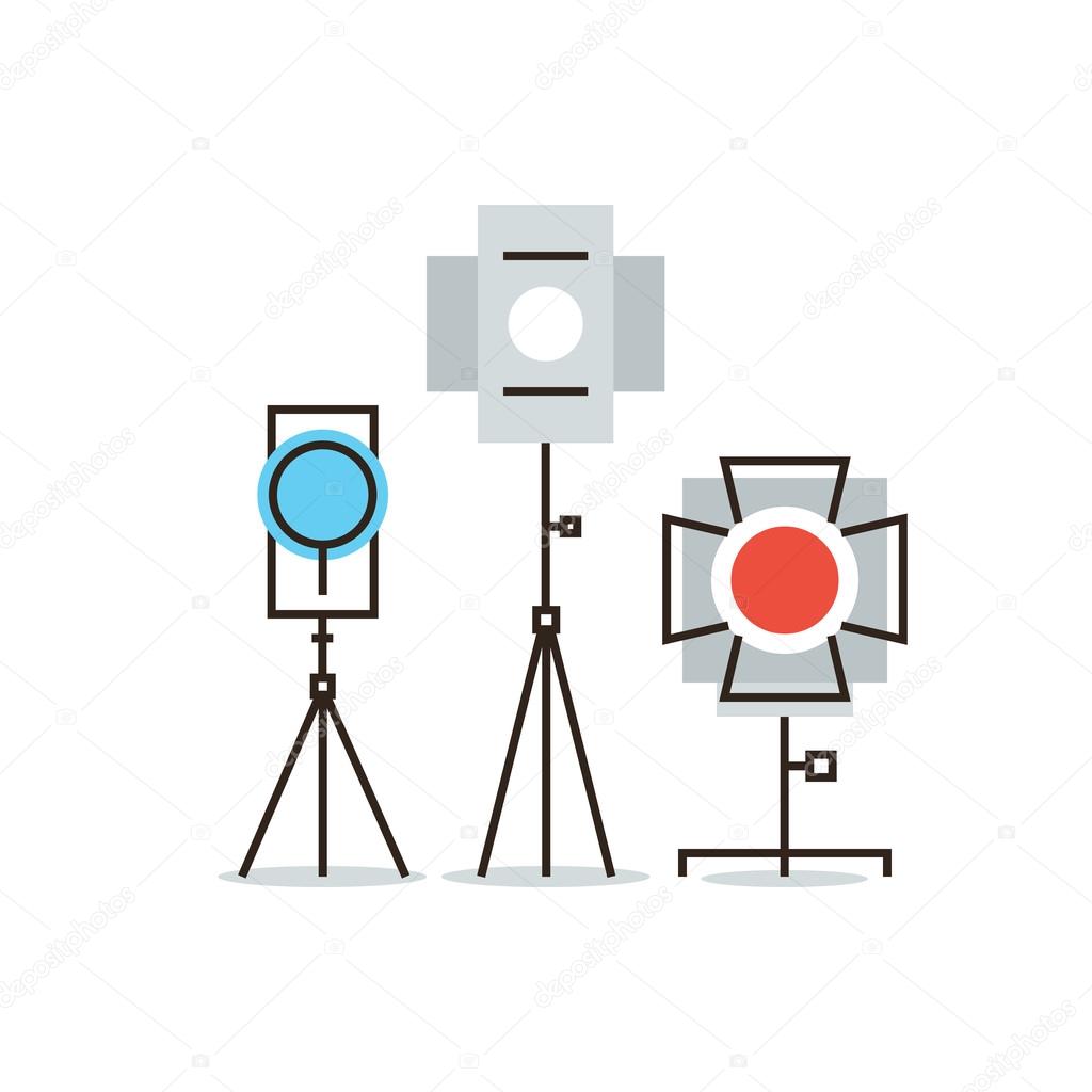 Studio lighting equipment icon