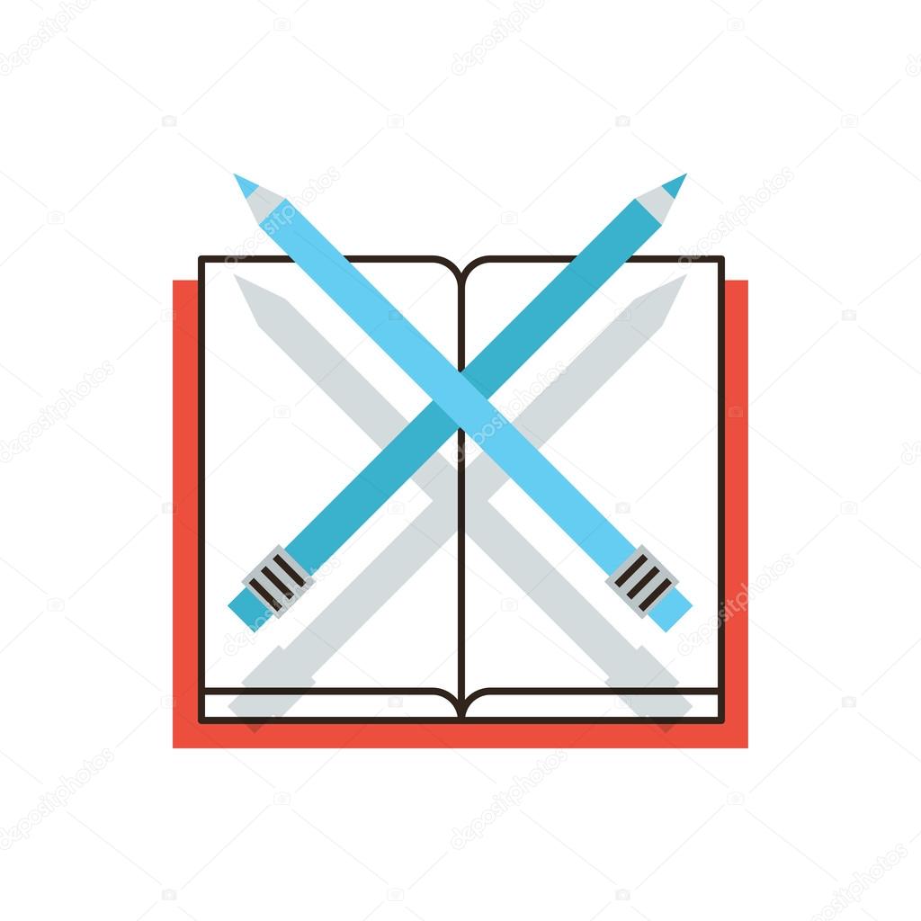 Pencil and notebook icon