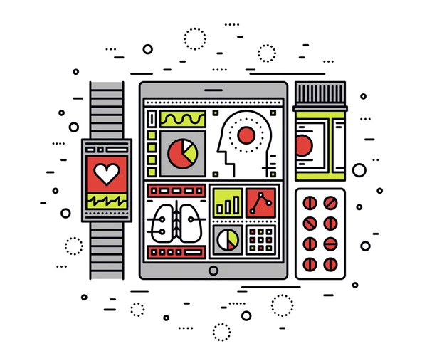 Control de salud móvil — Archivo Imágenes Vectoriales