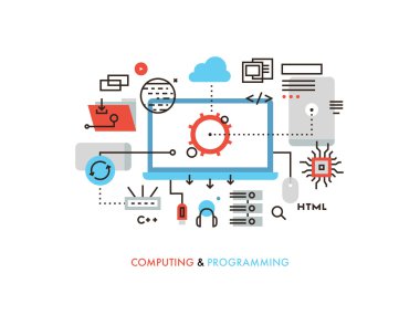 Bilgisayar ve programlama illüstrasyon