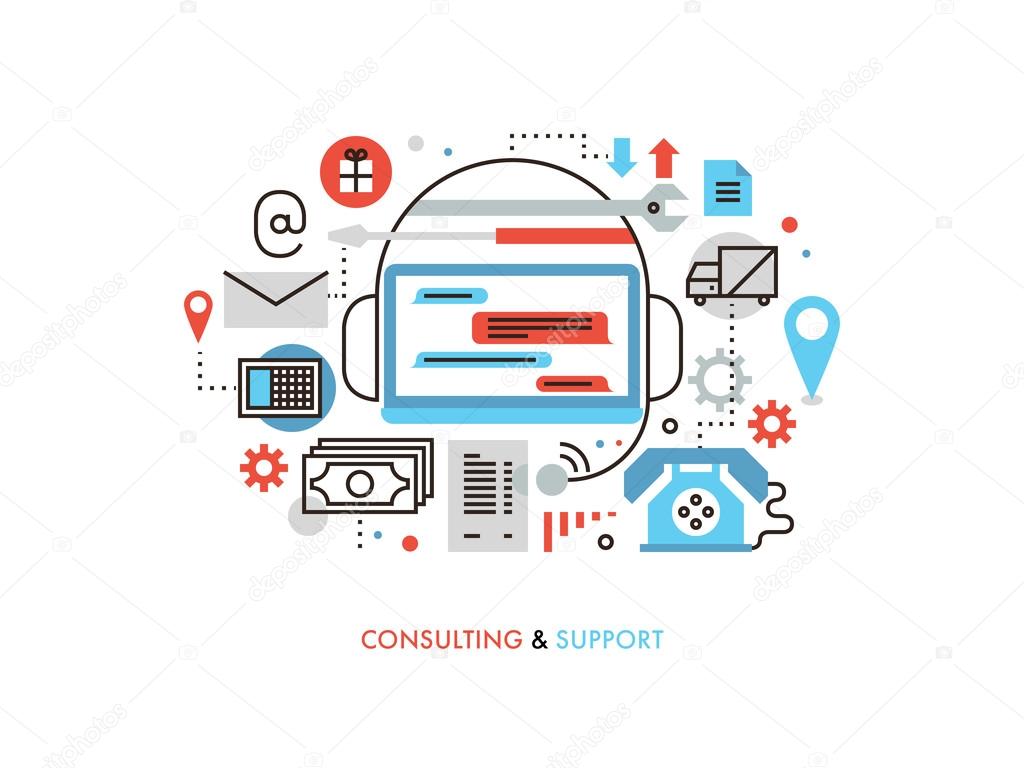 Support and consulting  illustration