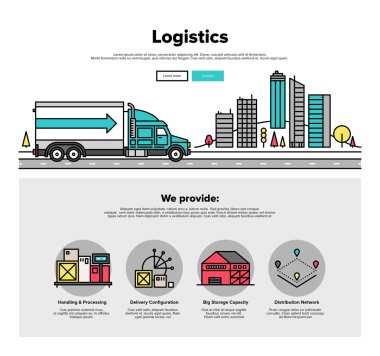 Kamyon lojistik web grafikleri