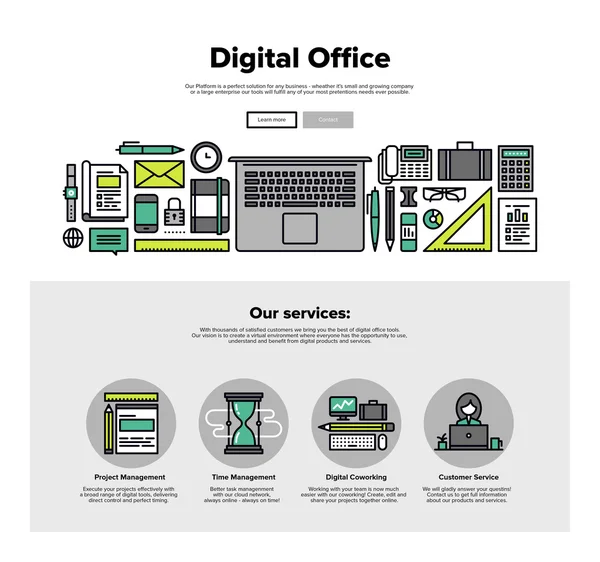 Gráficos web de oficina digital — Vector de stock