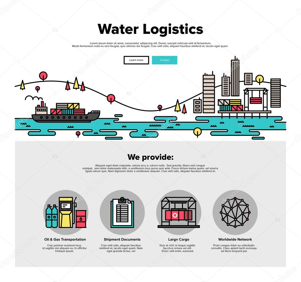 Water logistics  web graphics