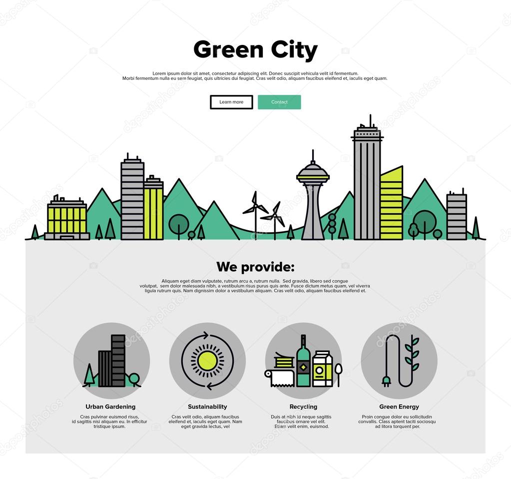 Green city  web graphics