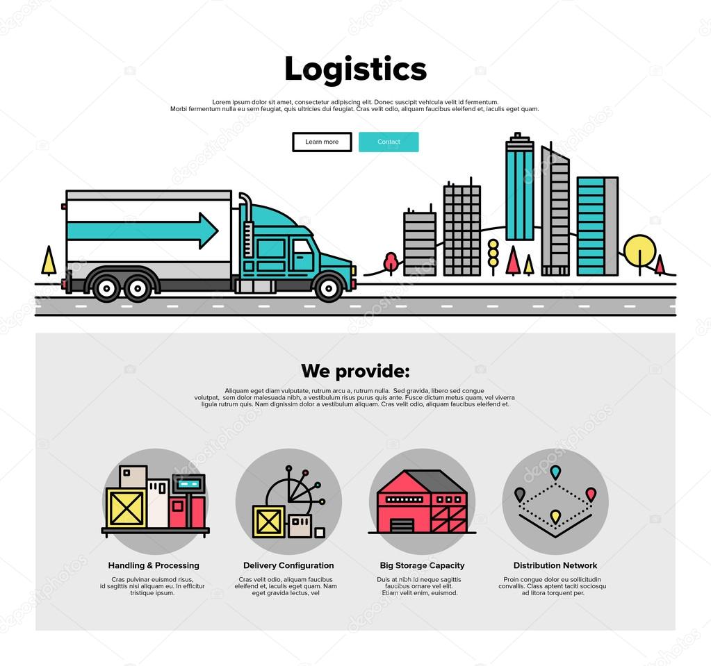 Truck logistics  web graphics