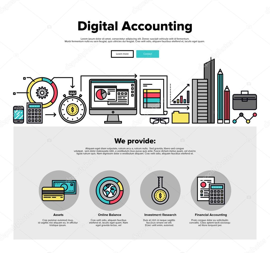 Digital accounting  web graphics