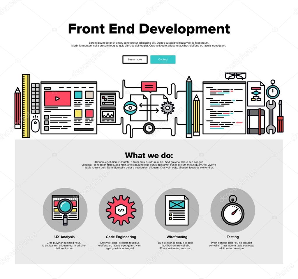 Front end development web graphics