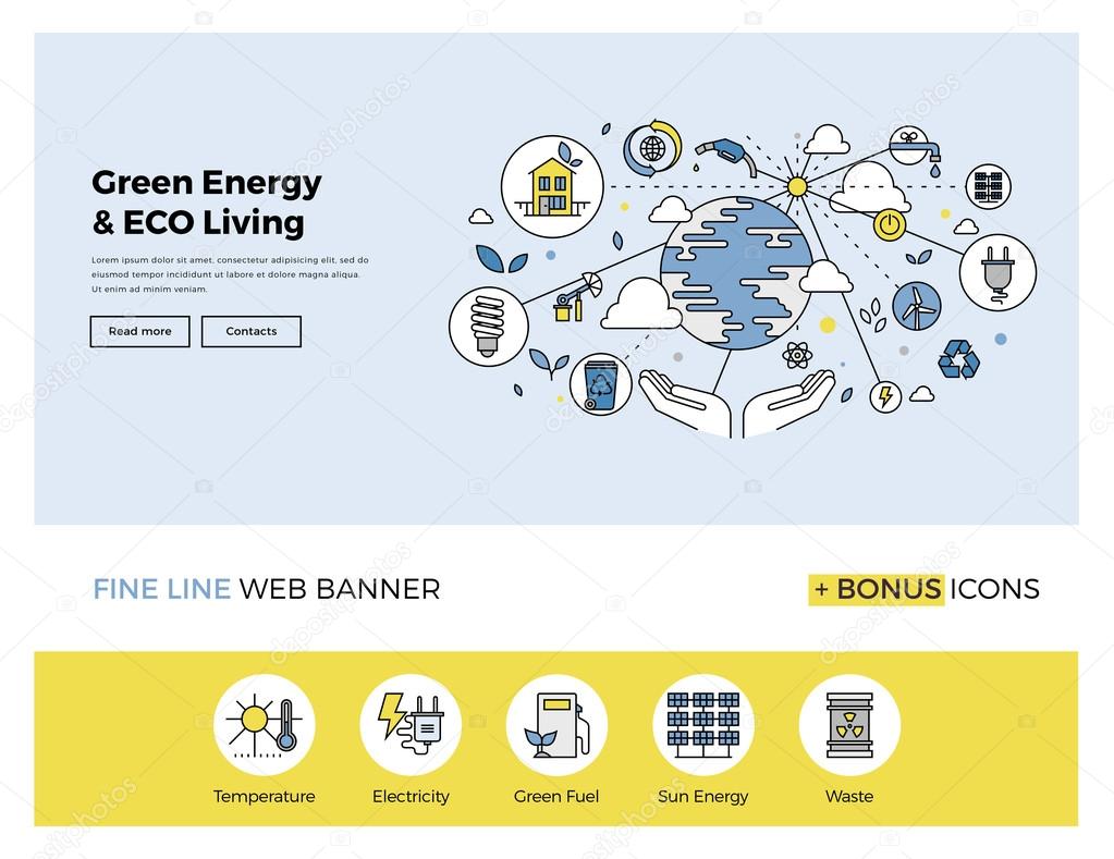 green energy icons