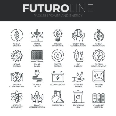 Power and Energy Icons Set clipart