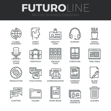 Business Essentials  Icons Set