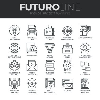 Project Planning  Icons Set