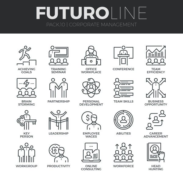 Набор иконок корпоративного управления
