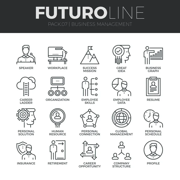 Business Management  Icons Set — Stock Vector