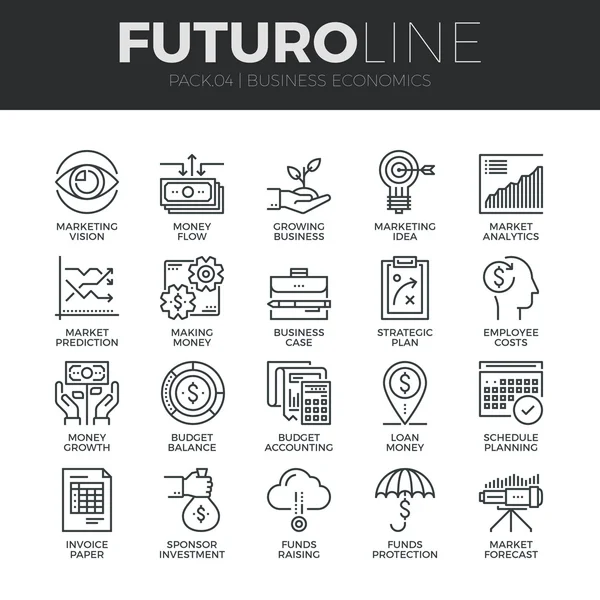 Business Economics  Icons Set — Stockvector